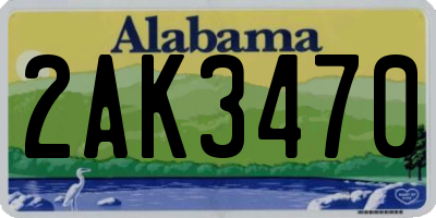 AL license plate 2AK3470