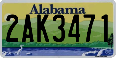 AL license plate 2AK3471