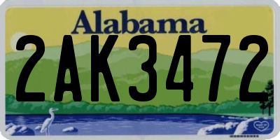 AL license plate 2AK3472