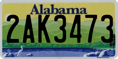 AL license plate 2AK3473