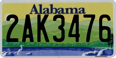 AL license plate 2AK3476