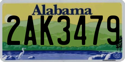 AL license plate 2AK3479
