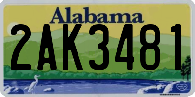 AL license plate 2AK3481