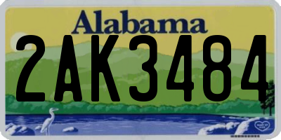 AL license plate 2AK3484