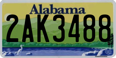 AL license plate 2AK3488