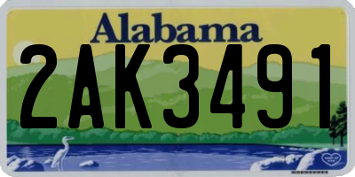 AL license plate 2AK3491