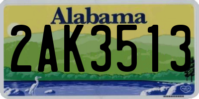 AL license plate 2AK3513