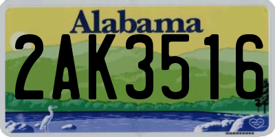 AL license plate 2AK3516