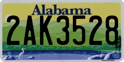 AL license plate 2AK3528