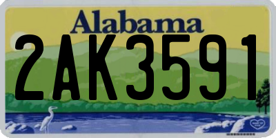 AL license plate 2AK3591