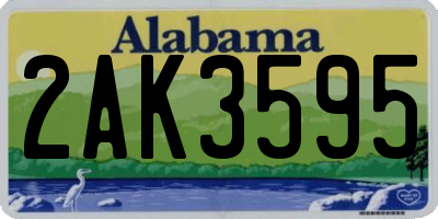 AL license plate 2AK3595
