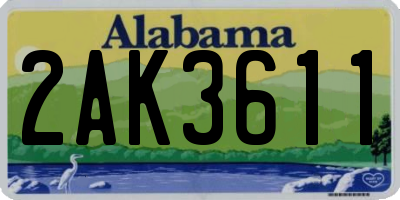AL license plate 2AK3611