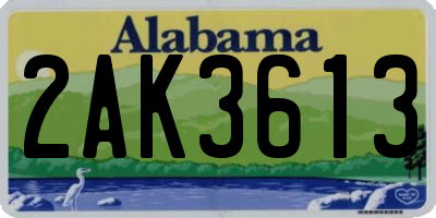 AL license plate 2AK3613
