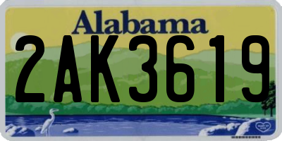 AL license plate 2AK3619