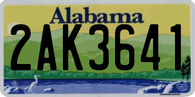 AL license plate 2AK3641