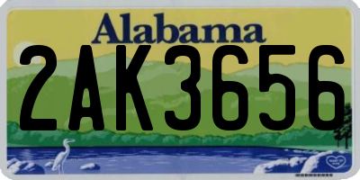 AL license plate 2AK3656
