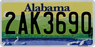 AL license plate 2AK3690