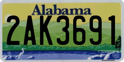 AL license plate 2AK3691