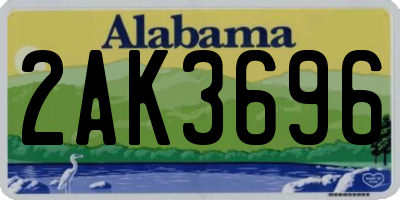 AL license plate 2AK3696