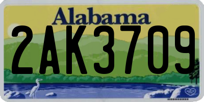 AL license plate 2AK3709