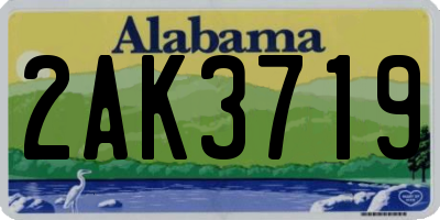 AL license plate 2AK3719