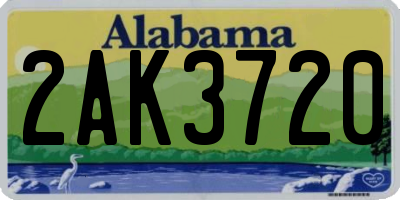 AL license plate 2AK3720