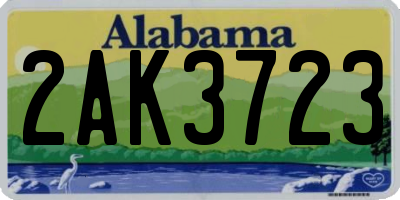AL license plate 2AK3723