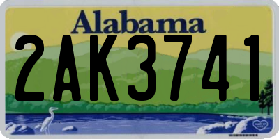 AL license plate 2AK3741