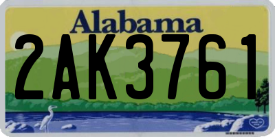 AL license plate 2AK3761