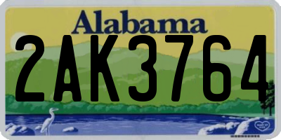 AL license plate 2AK3764