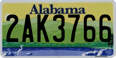 AL license plate 2AK3766
