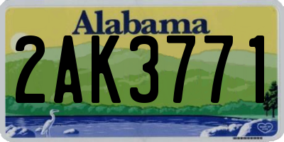 AL license plate 2AK3771