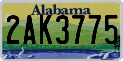AL license plate 2AK3775