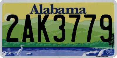 AL license plate 2AK3779