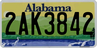 AL license plate 2AK3842