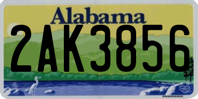 AL license plate 2AK3856