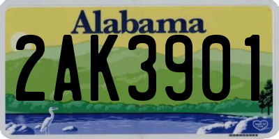 AL license plate 2AK3901