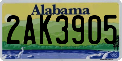 AL license plate 2AK3905
