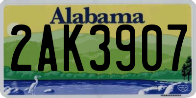 AL license plate 2AK3907