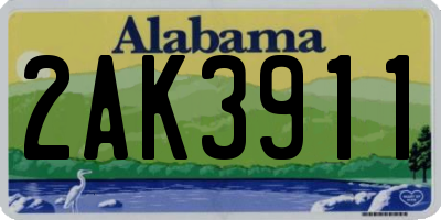 AL license plate 2AK3911