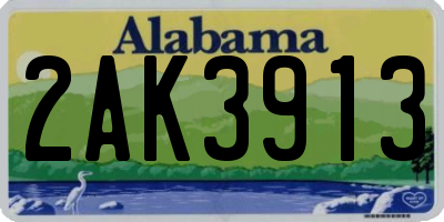 AL license plate 2AK3913