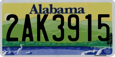 AL license plate 2AK3915