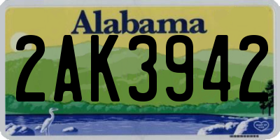 AL license plate 2AK3942