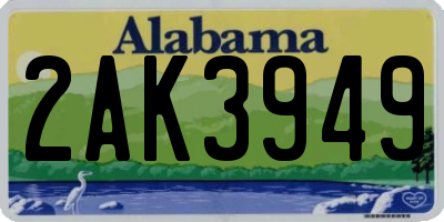 AL license plate 2AK3949