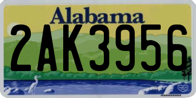 AL license plate 2AK3956