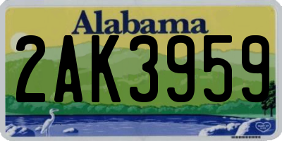 AL license plate 2AK3959