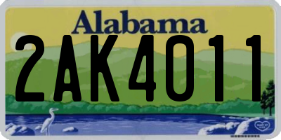 AL license plate 2AK4011