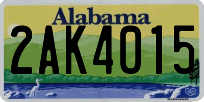 AL license plate 2AK4015