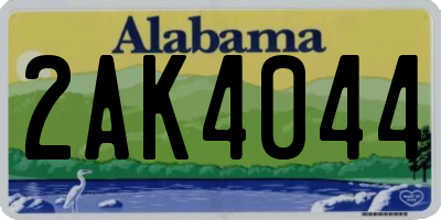 AL license plate 2AK4044