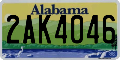 AL license plate 2AK4046
